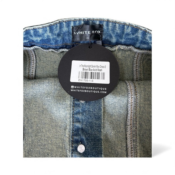 White Fox Boutique Denim Maxi Dress - Picture 9 of 16